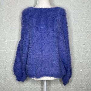 Neely | Eyelash Sweater Crisscross Open Back